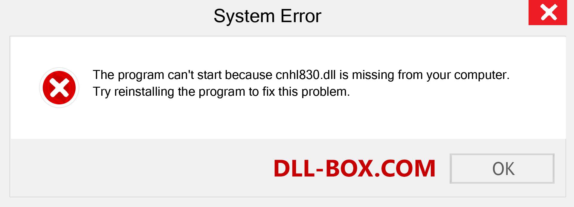  cnhl830.dll file is missing?. Download for Windows 7, 8, 10 - Fix  cnhl830 dll Missing Error on Windows, photos, images